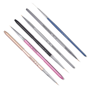 Vendita calda USA vendita all'ingrosso 4/8/12/20/25mm su misura capelli Nylon/rivestimento Kolinsky pennelli rosa striscia dettaglio sottile rivestimento Nail Art <span class=keywords><strong>Brush</strong></span> - Product Image 3