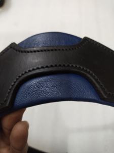 Adeefa EnterpriseBlue Padding avec cristaux bleus pour licol en cuir avec attaches en acier inoxydable pour chevaux. - Product Image 5