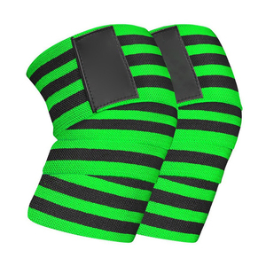 Enveloppes de genou d'haltérophilie élastiques personnalisées, bonne qualité, conception personnalisée, enveloppes de genou d'haltérophilie à usage intensif - Product Image 3