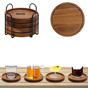 แผ่นรองแก้วลายแมนดาลาดีไซน์ทันสมัยพร้อมโลโก้สั่งทำพิเศษ ลายหินหยดน้ำ พร้อมที่วาง สำหรับโต๊ะหรือเป็นของขวัญ - Product Image 3