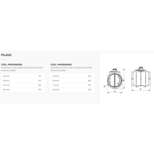 Persiana Circular de Ajuste Manual para Sistemas de Aire Acondicionado Tecnosystemi HVAC - Product Image 2