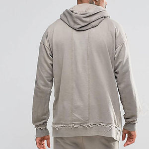 Sweats à capuche d'hiver pour hommes, couleur unie, délavés à l'acide, 100% coton, impression par transfert à chaud, service OEM, utilisation en extérieur, vêtements de mode - Product Image 2