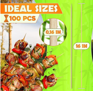 Eco-Friendly Bamboo Skewers - Strong, Smooth Surface, Ideal for Barbecue and Appetizers - Product Image 2