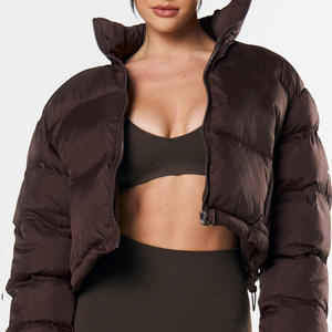 Chaqueta Corta Acolchada Informal, Chaqueta Corta Acolchada de Invierno para Mujer, Chaqueta Corta Acolchada Cortavientos - Product Image 3