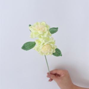 Bouquet éternel de fleurs de gardénia au crochet, arrangement créatif en fil, vente en gros pour mariage et décoration intérieure - Product Image 6