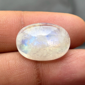 Pierre précieuse en vrac de forme ovale de Cabochon de pierre de lune arc-en-ciel naturel de haute qualité pour la fabrication de bijoux directement du fabricant indien - Product Image 4