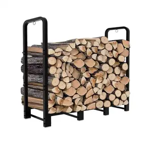 Best Choice High Quality Black Metal <b>Firewood</b> Rack <b>Indoor</b>/Outdoor <b>Storage</b> Holder for <b>Firewood</b> Logs - Product Image 4