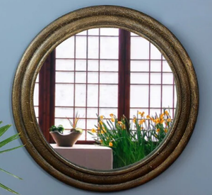 AK กระจกติดผนังโลหะดีไซน์รูปใบไม้ทองเหลืองพร้อมกระจกตกแต่งผนังทันสมัยสีดำสำหรับตกแต่งผนังร้านอาหาร - Product Image 2