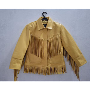 Veste en cuir de cow-boy pour homme, style streetwear d'hiver, coupe ajustée, logo sur le devant, durable - Product Image 1