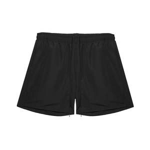 <b>Men's</b> Athlete Training Running Gym Mesh <b>Shorts</b> Custom Logo Solid <b>Black</b> 4-Way Stretch Nylon Dry Fitted Sports Fitness <b>Shorts</b> - Product Image 3