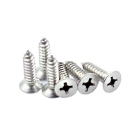 SS201 vis autotaraudeuses en acier inoxydable Tornillo à tête plate fraisée vis à bois
