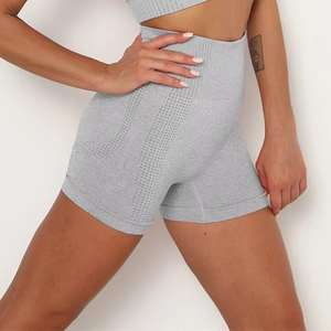 Novedades Mejoras de cintura alta Pantalones cortos deportivos de yoga con bolsillos Mujeres Correr Entrenamiento Fitness Deporte Gimnasio Ropa - Product Image 4