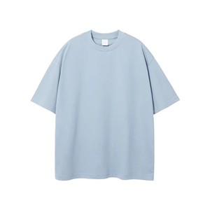 เสื้อยืดผู้ชายแขนสั้นคอกลมผ้าคอตตอนสีพื้นพิมพ์ลายโลโก้ตามสั่ง - Product Image 5