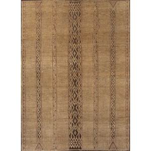 พรมไหมพรมถักมือ Jaipur Rugs รุ่น EU-Lca-1510 สีเทียมเบจและน้ำตาล ลายเรขาคณิต สำหรับห้องนั่งเล่นหรือทางเดินในบ้าน เหมาะสำหรับวัยรุ่น - Product Image 1