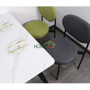 Aster BA68033 <b>Dining</b> <b>Table</b> 120/140x80cm Extendable Stone Top with Wooden Legs MDF Wood Style and Lazy Susan - Product Image 4