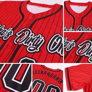 Customized Embroidered Logo Baseball Jersey Summer Wear Baseball Shirts Unisex Full Button Down 100% Polyester Moisture-Wicking - Product Image 4