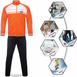 Gym Fitness Hiver Solide Polaire Tracksuits 100% Coton Tissu Hommes Deux Pièces Ensembles avec Marque Privée - Product Image 1