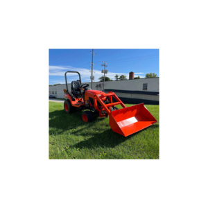 Tracteur à gazon compact 125cc 2 temps avec chargeur frontal, pelle, déplacement efficace du paillis, travaux de jardin résidentiels, qualité industrielle - Product Image 2