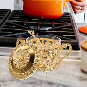 Frascos de condimentos de vidrio de estilo europeo, caja creativa de tazas de azúcar para suministros de cocina, especias y tetera para el hogar, venta al por mayor - Product Image 2