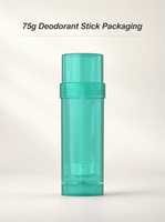 Contenant transparent en PP pour stick déodorant 75 ml, rechargeable, support pour baume