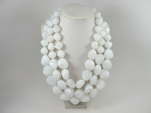 Collar de cuentas de bombilla blanca, collar de cuentas de resina para bodas, fiestas de compromiso, fiestas de Navidad y ropa de oficina - Product Image 3