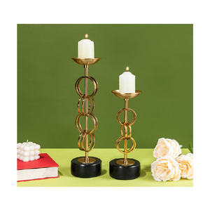 Bougeoirs en métal d'inspiration vintage pour une utilisation en intérieur et en extérieur, parfaits pour les mariages, les occasions festives et la décoration de la maison - Product Image 5