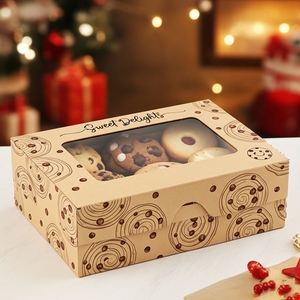 Cajas rígidas de papel Kraft reciclables ecológicas con laminación mate y grabado en relieve para aperitivos, envasado de alimentos congelados - Product Image 3