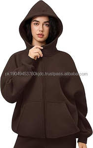Sudadera con Capucha y Cordón Ajustable para Mujer, Manga Larga, Hombros Caídos, Estilo Holgado - Product Image 3