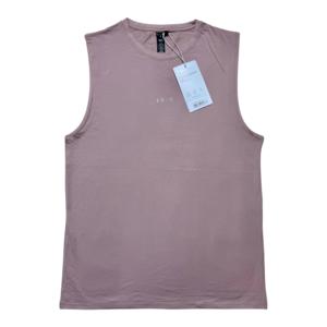 Custom Men's Gym Clothing Grey Washed 88% Cotton 12% Polyester LOGO PRINT 3D Printing Cut Vest Tank Top Knitted Weave - Product Image 2