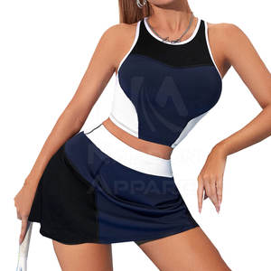 ชุดกีฬาเทนนิสระบายอากาศสำหรับผู้หญิงดีไซน์แบบกำหนดเอง - Product Image 1