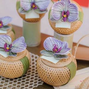 30% de réduction sur les coffrets cadeaux tissés en bambou naturel pour les fêtes de cérémonie Cadeaux d'affaires du Nouvel An de Noël-Boîtes de rangement et bacs - Product Image 2