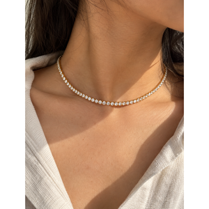 Collar de cadena de tenis de media longitud en capas - Product Image 2