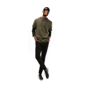 Premium Men's XS Casual <b>Short</b> <b>Sleeve</b> <b>Hoodie</b> Sweatpants Breathable Zipper Design Sublimated Pattern Made Polyester/Cotton Summer - Product Image 5