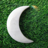 Nouveau fait à la main naturel blanc Agate grande taille demi-lune clair Folk Original Europe occidentale Art Style Technique lune