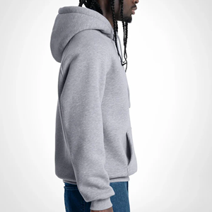 Sweat-shirt à capuche unisexe d'hiver, logo personnalisé, 100% coton, surdimensionné, polaire doux, vêtements de rue décontractés, manches raglan pour homme - Product Image 3