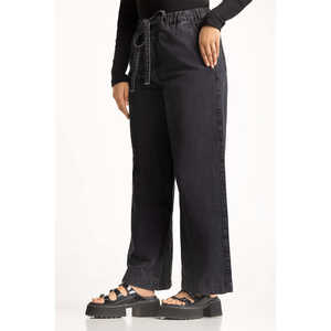 Vaqueros anchos de mezclilla para mujer WM-JNS-WS24-001 de cintura alta, transpirables, con decoración rasgada, ajuste ceñido, estilo boyfriend, tipo cargo - Product Image 3