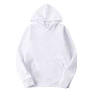 Sudadera con Capucha Unisex de Manga Larga con Cordón Ajustable, Sudadera Lisa con Capucha, Color Blanco - Product Image 6