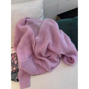 Women's Striped Open-Knit Long Sleeve Button Sweater Sizes S-XL Custom OEM/ODM - Product Image 4