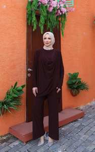 Conjunto de Dos Piezas para Mujer, Estilo Modesto |   Conjunto de Top de Manga Larga y Pantalones |   Moda Elegante y Modesta - Product Image 5