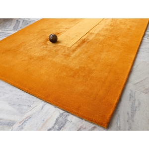 Alfombra hecha a mano de lana naranja y Tencel de Metal alfombra moderna de seda con patrón personalizado para niños para el vestíbulo del Hotel en casa o la sala de estar de los niños - Product Image 4