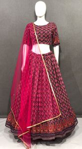 El último diseñador indio Heavy Georgette bordado lentejuelas Lehenga Choli ropa de fiesta festiva para mujeres para bodas tarifa al por mayor - Product Image 4