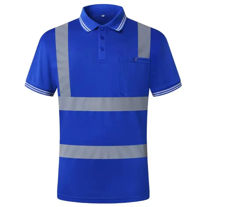 Premium Looking Best Price Polo Reflect Shirt 100% Poliéster Hi Viz Camisa de seguridad con cinta reflectante Camisetas de seguridad en el trabajo