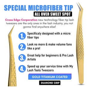 Pince à cils en vrac de marque privée en acier inoxydable antistatique avec embouts droits et incurvés Option d'étiquette personnalisée - Product Image 2