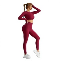Conjunto de Yoga para Mujer, Leggings de Cintura Alta con Sujetador Deportivo, Ropa Deportiva para Gimnasio y Entrenamiento, Traje para Damas, Impresión de Logotipo Personalizado OEM