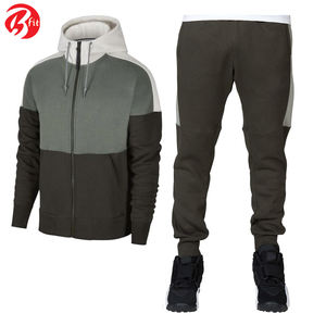 Ensemble de survêtements d'hiver respirants 100% coton avec impression par transfert de chaleur pour hommes, vêtements de rue avec logo personnalisé - Product Image 3