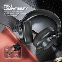 Casque stéréo arrière professionnel sur l'oreille casque de moniteur de Studio filaire pour l'enregistrement de musique Podcast Dj