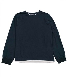 Camiseta de manga larga de gran tamaño deportiva con cuello redondeado para hombre, camiseta de manga larga de doble capa para niños - Product Image 6