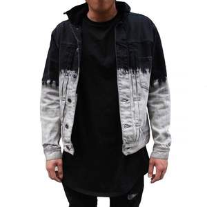 Chaqueta vaquera de invierno vintage de alta calidad con bordado estilo casual 100% algodón para hombres - Product Image 1