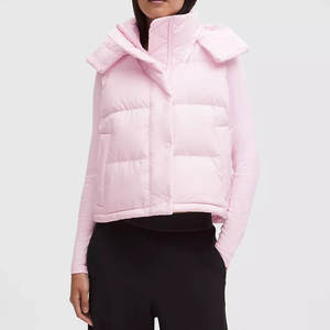 Gilet d'hiver personnalisé avec fermeture éclair, veste matelassée sans manches pour femme, isolée - Product Image 5