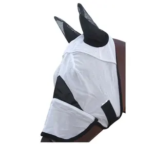 Paardensport Uitrusting 2 Kleuren Mesh Paardenvlieg Masker Nieuwe Stijl Paard Hoofdbedekking Bescherming Vliegenmasker Voor Paarden